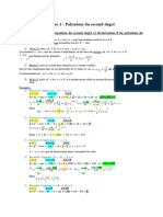 FICHE 1 PrÃ©sentation Cours Second Degrã©