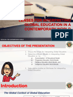 Lenses For Interpreting Global Education in A Contemporary World