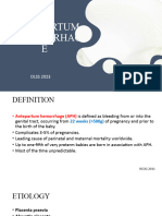 Antepartum Haemorrhag E: OLSS 2023