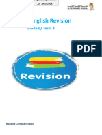 GR 6 - T3 English Revision Sheet - Ak