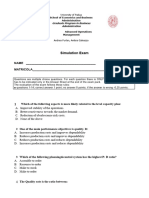 Exam Simulation AOM NO Solutions