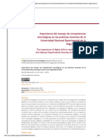 4.3. - Importancia Del Manejo de Competencias Tecnológicas en Las Prácticas Docentes de La Universidad Nacional Experimental de La Seguridad (UNES)