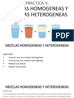 Practica, Mezclas Homogeneas y Heterogeneas