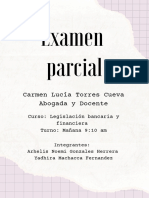 Legislación Bancaria Examen Parcial