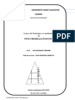 Cours Principes Et Methodes de Psychodiagnostic Actualise