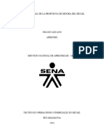 Informe Inicial de La Propuesta de Mejora Del Retail