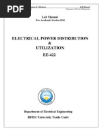 Electrical Power Distribution & Utilization: Lab Manual