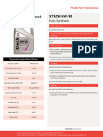 Technical Data Sheet Xtech 5w 30