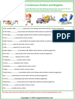 5nUmo0AZrA Past Continuous Positive and Negative English Worksheet