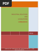 Industrial Regulations Legislation 14MBAHR301