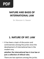 NATURE and BASIS OF INTERNATIONAL LAW