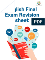 English Final Exam Revision Sheet 2023-2024 Without Marks