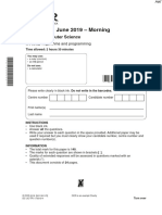 June 2019 QP - Paper 2 OCR Computer Science A-Level