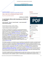 La Psicología Clínica Ante La Pandemia COVID-19 en España