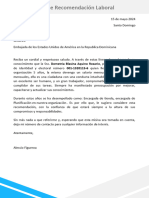 39 Modelo de Carta de Recomendacion Laboral