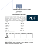 Guía de Ejercicios. Estructura Del Átomo y La Tabla Periódica