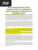 Facturacion Por Reembolso de Gastos