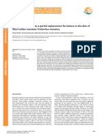 Maize Green Forage As A Partial Replacement For Lettuce in The Diet of West Indian Manatee Trichechus Manatus