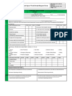 SP-31-RF-03 Confined Space Work Permit Request Form