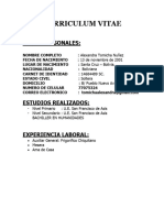 Curriculum Vitae Pastor