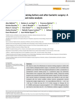 Effect of Exercise Training Before and After Bariatric Surgery A Systematic Review and