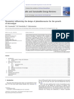 Parameters Influencing The Design of Photobioreactor For The Growth of Microalgae