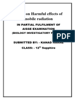 Study On Harmful Effects of Mobile Radiation: in Partial Fulfilment of Aisse Examination