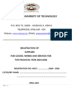 Registration of Suppliers For 2024 2026 Goods Services and Works