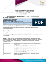 Activity Guide and Evaluation Rubric - Phase 5 - Improvement Plan