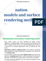 UNIT - 8 Illumination Models and Surface Rendering Methods