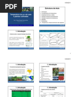 Aula 3 - Temperatura Do Ar e Do Solo e As Plantas Cultivadas Agrometeorologia UFRPE UAST Prof