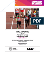 Men's 1500m Time Analysis - 2017 IAAF World Champi