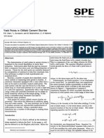 SPE 21279 Yield Points in Oilfield Cement Slurries: P.E. Clark, L. Sundaram, and M. Balakrishnan, U. Alabama