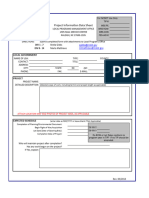 Project Information Data Sheet