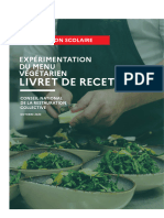 Guide CNRC Experimentation Du Menu Vegetarien Livret de Recettes - Octobre 2020