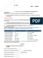 8º Ano Semana de 22 A 26 de Fevereiro