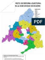 Mapa de Circunscripciones Del Proyecto de Reforma de La Ley Electora de La Comunidad de Madrid