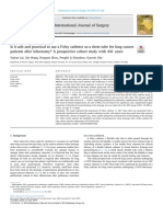 Is It Safe and Practical To Use A Foley Catheter As A Chest Tube For Lung Cancer Patients After Lobectomy? A Prospective Cohort Study With 441 Cases