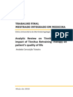 Analytic Review On Tinnitus and The Impact of Tinnitus Retraining Therapy On Patient's Quality of Life