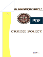 Credit Policy