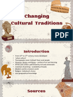 Changing Cultural Traditions