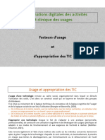 PST 124 - Cours 4 - Facteurs D-Usage Et D-Appropriation Des TIC Dans Le W