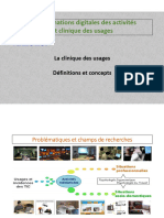 PST 124 - Cours 1 Et 2 - Definitions Et Concepts de La Clinique de L-Usage