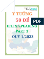 Ebook 50 Đề IELTS SPEAKING PART 3 - QUÝ 1 - 2023