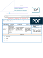 Experiencia de Aprendizaje 02 de Mayo