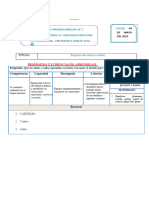 Experiencia de Aprendizaje 04 de Mayo