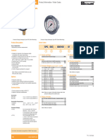 100MM Dial Face Stem Mount Pressure Gauge With BSPP Connection Catalogue