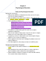 Chapter 4 - Psychological Disorders Notes