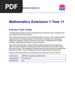 Mathematics Extension 1 Year 11 Topic Guide Calculus