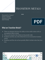 First Row Transition Metal Presentation